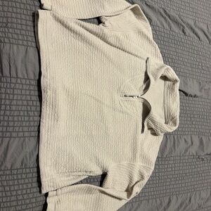 lululemon athletica Cream Zip Up Top